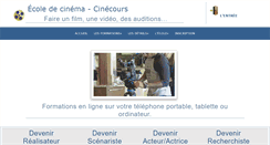 Desktop Screenshot of cinecours.com
